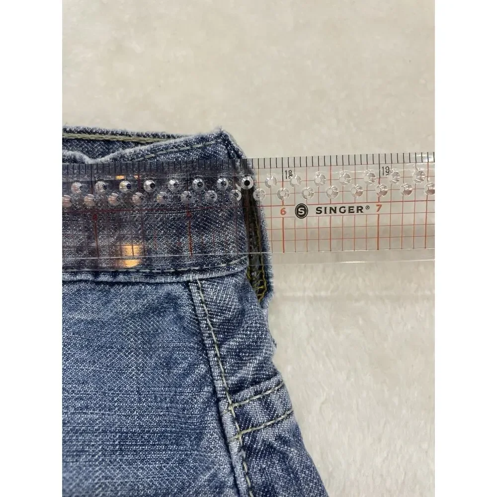 Men's Levi's 569 Distressed Denim Blue Jeans Relaxed Straight 34x32